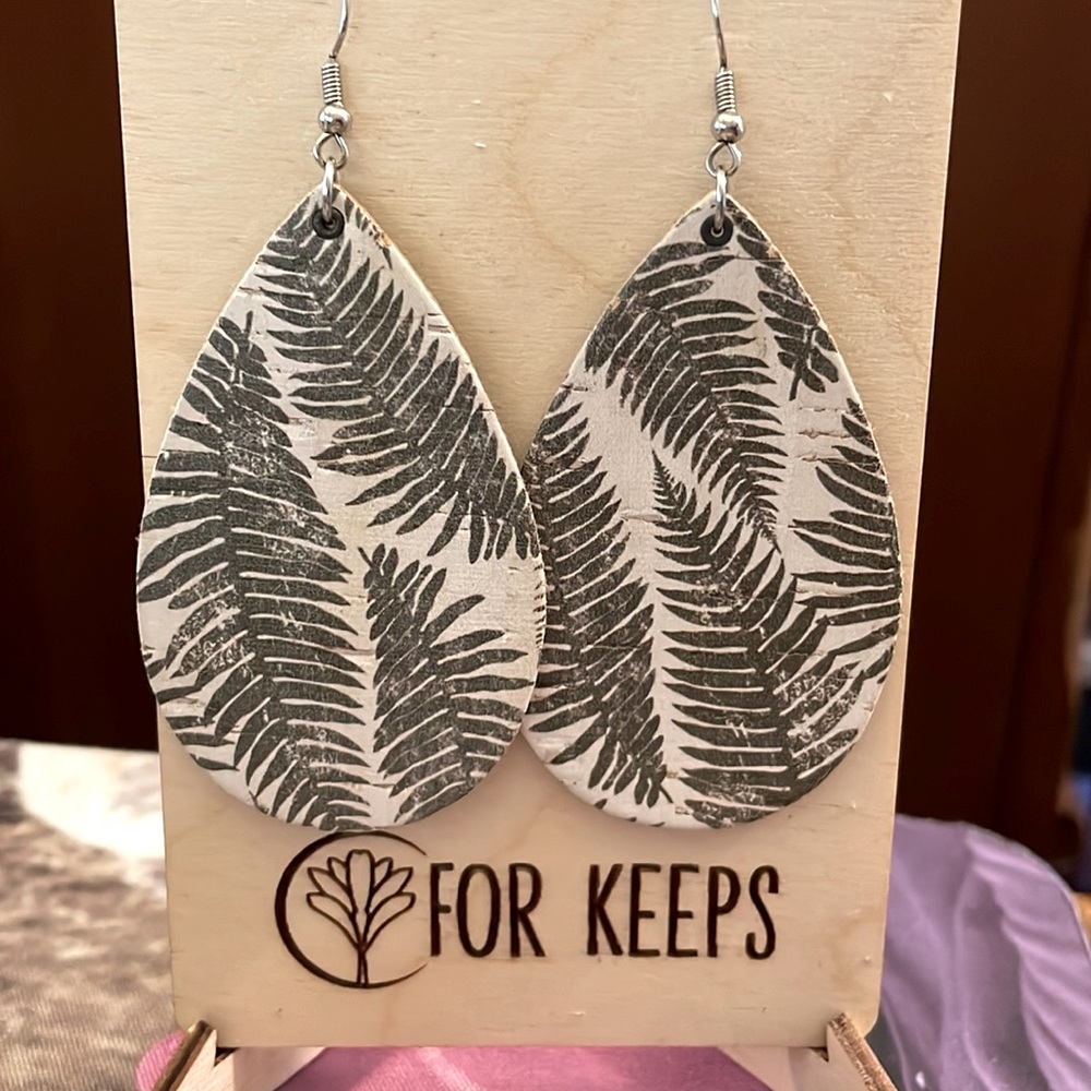 ForKeeps Fern Leather Earrings